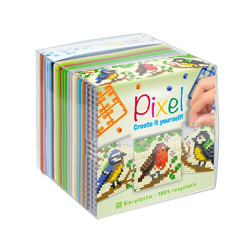 Pixelhobby kubusset 29040 kleine vogels 6,2 x 6,2 cm, ., Dieren, Nieuw, Ophalen of Verzenden