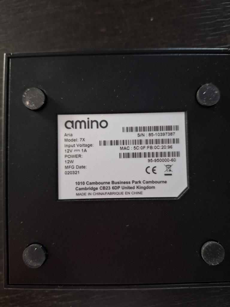 Amino Aria 7X Decoder met afstandsbediening, Ophalen of Verzenden, Zo goed als nieuw, Decoder