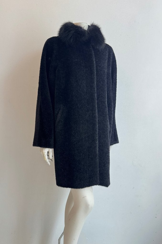 Max Mara Studio wollen zwarte jas M, Ophalen of Verzenden, Zo goed als nieuw, Zwart