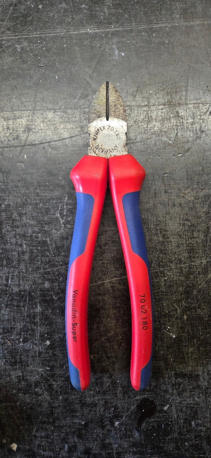 Knipex zijkniptang 180mm, Ophalen of Verzenden, Gebruikt, Tang, Knipex