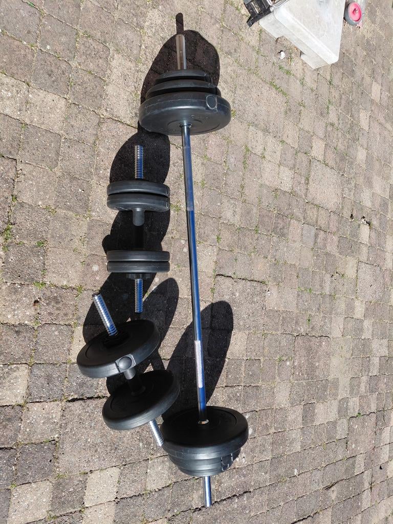 Halterset   niet veel gebruikt, Ophalen, Zo goed als nieuw, Halterset