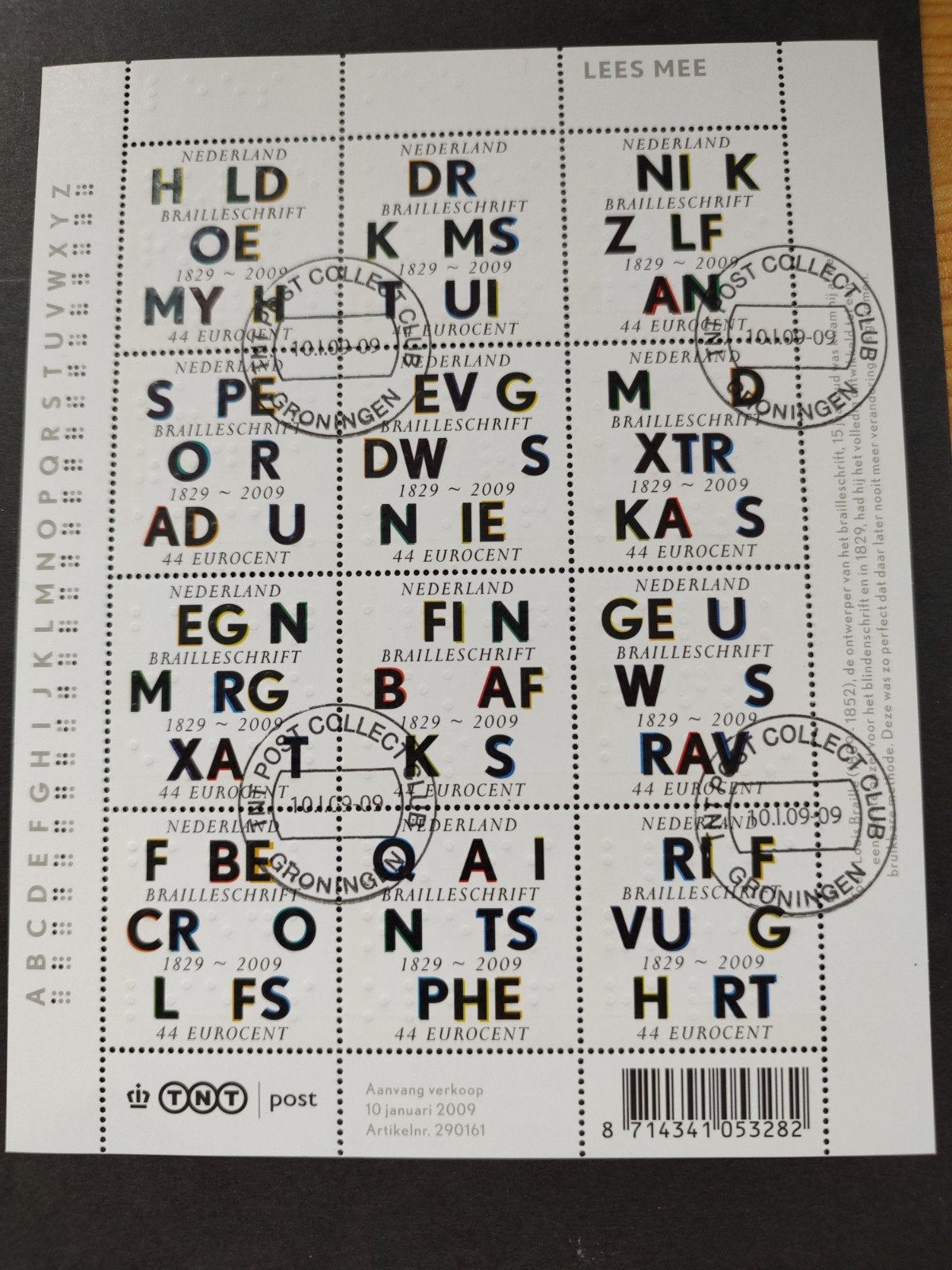 2623 -2634 leesee blok 2009 180 jaar braille, Postzegels en Munten, Ophalen of Verzenden