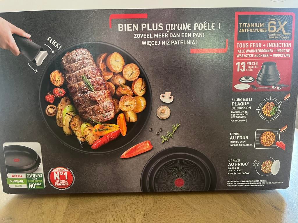 Nieuwe set Tefal Ingenio Eco Resist 13-delige set - inductie, Huis en Inrichting, Keuken | Potten en Pannen, Ophalen of Verzenden