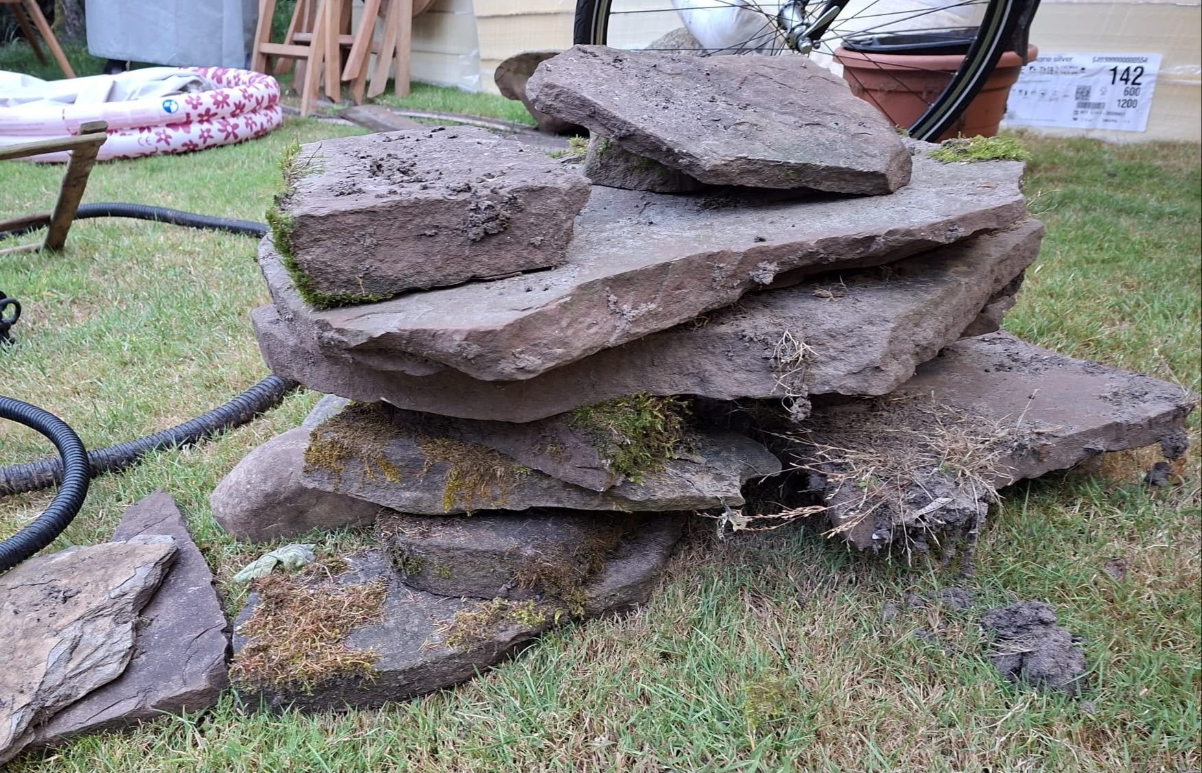 Flat stones - stapstenen, Tuin en Terras, Ophalen, Zo goed als nieuw, Waterornament