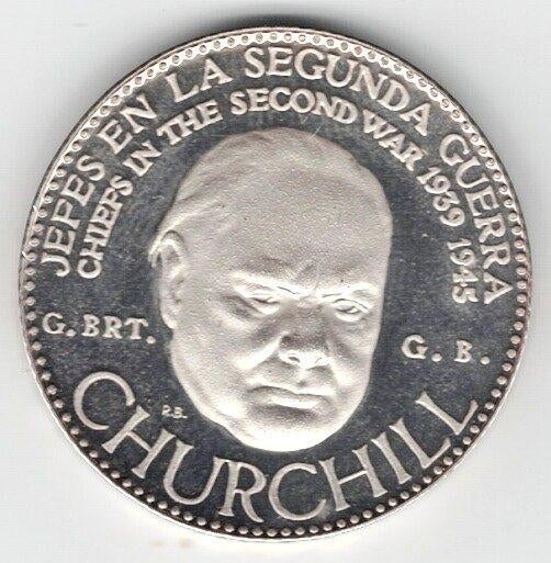 26-960 Engeland penning Churchill 1965, Ophalen of Verzenden, Zilver, Buitenland