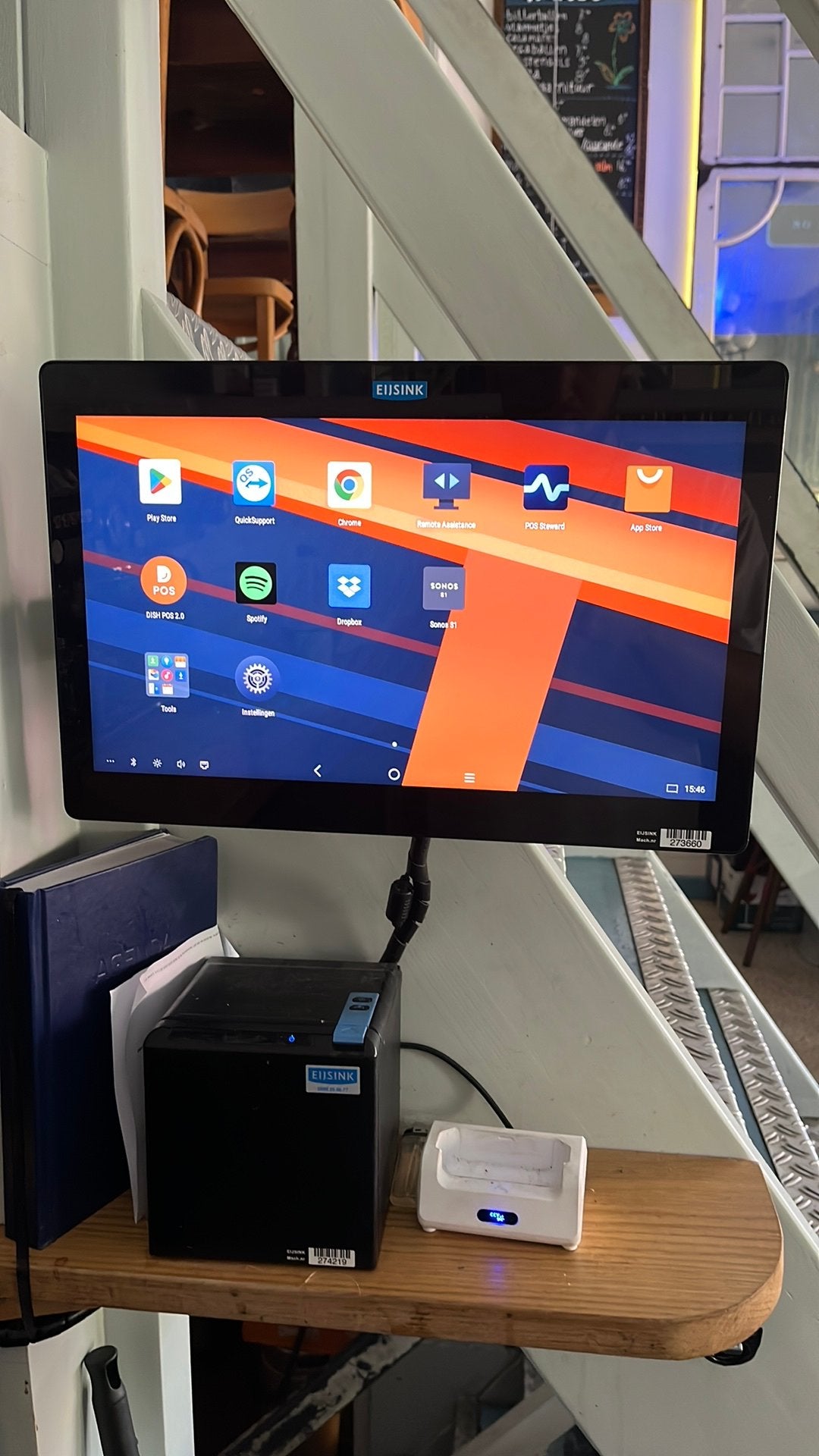 Eijsink kassa tablet inclusief bonnenprinter, Ophalen, Zo goed als nieuw, 60 Hz of minder, Overige typen