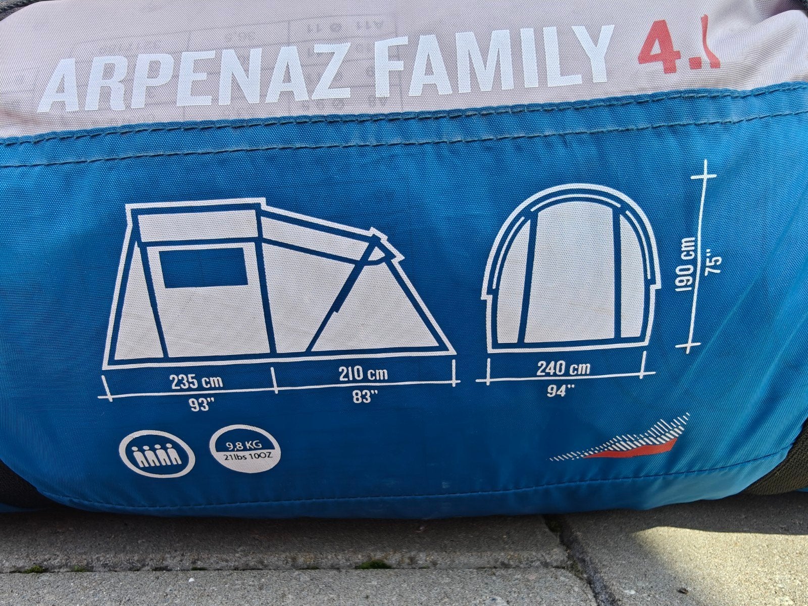 Quechua Arpenaz Family 4.1 familietent - 4 personen, Ophalen
