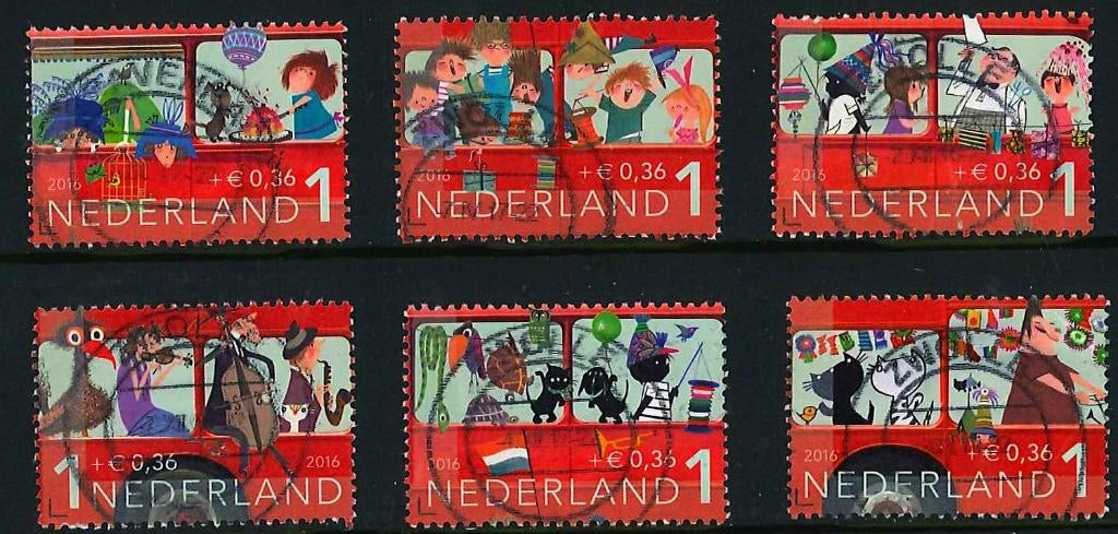 Kinderzegels 2016, Verzenden, Na 1940, Gestempeld