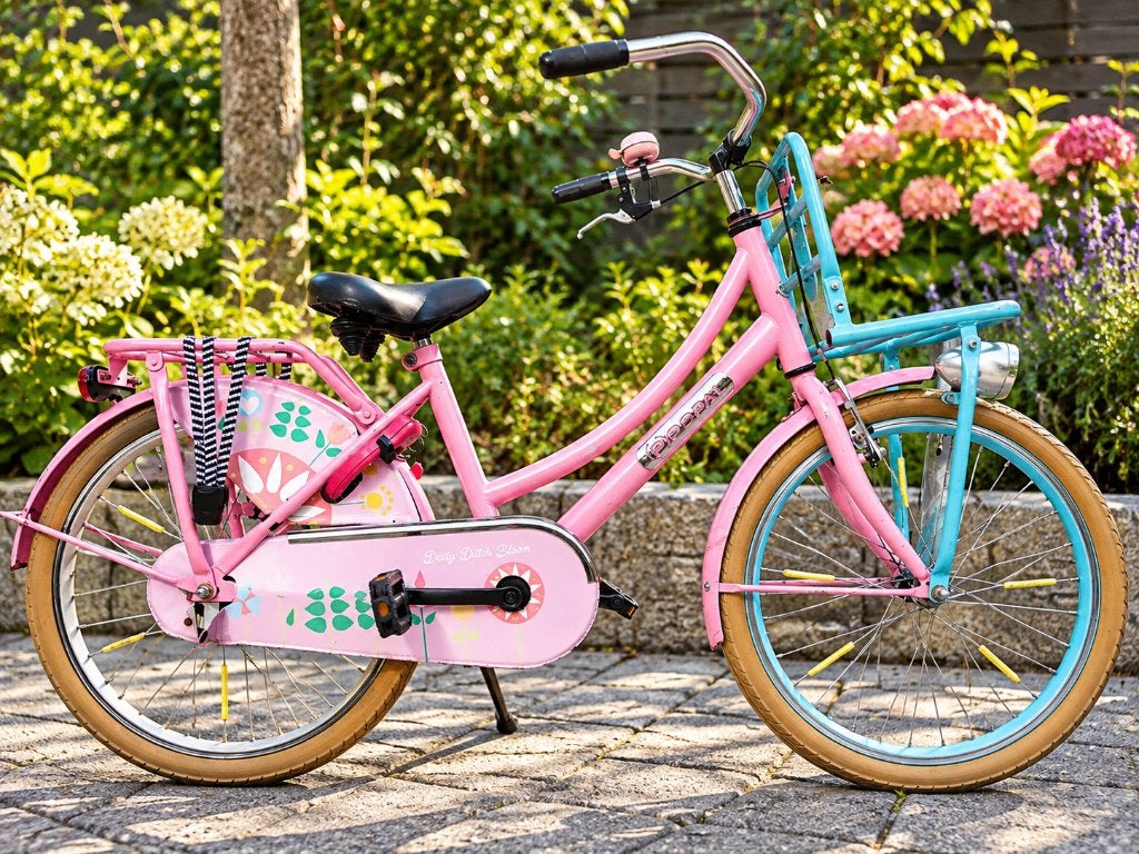 Popal Meisjesfiets – 22 inch – Transportmodel – Roze, Fietsen en Brommers, Ophalen, Terugtraprem, 22 inch, Gebruikt
