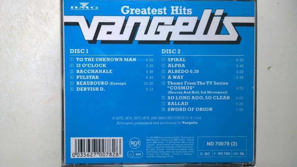 Vangelis - Greatest Hits (2 CD), Ophalen of Verzenden, Zo goed als nieuw, Pop, Album