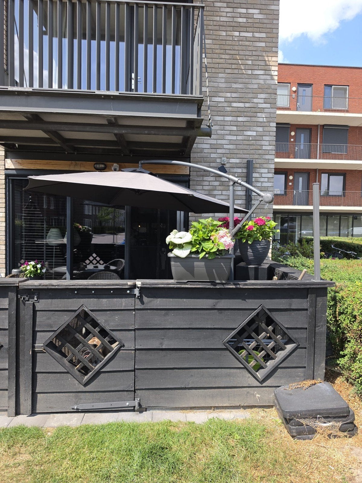 Zgan parasols heb er 2, Ophalen of Verzenden, Zo goed als nieuw, 1 tot 2 meter