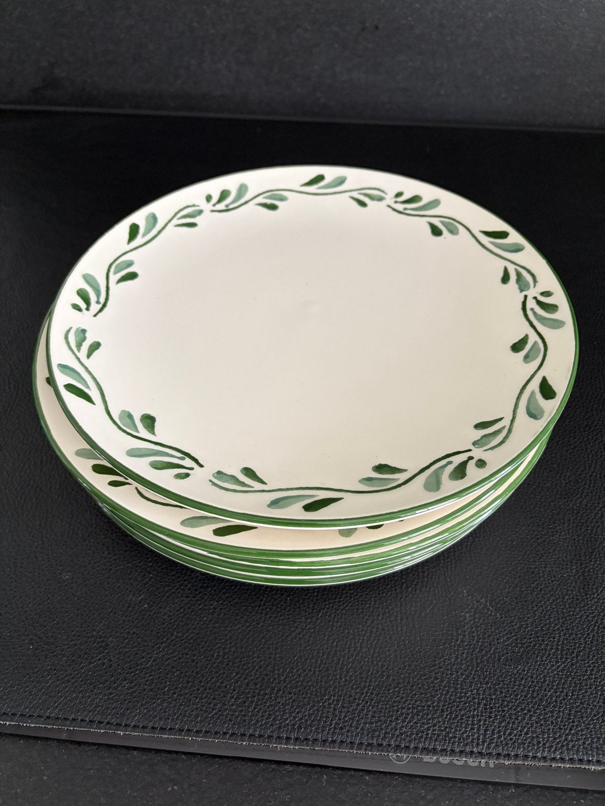 Riviera Maison Dinerborden Menton Groen (5 stuks) - Nieuw, Ophalen of Verzenden, Nieuw, Overige merken, Bord(en)