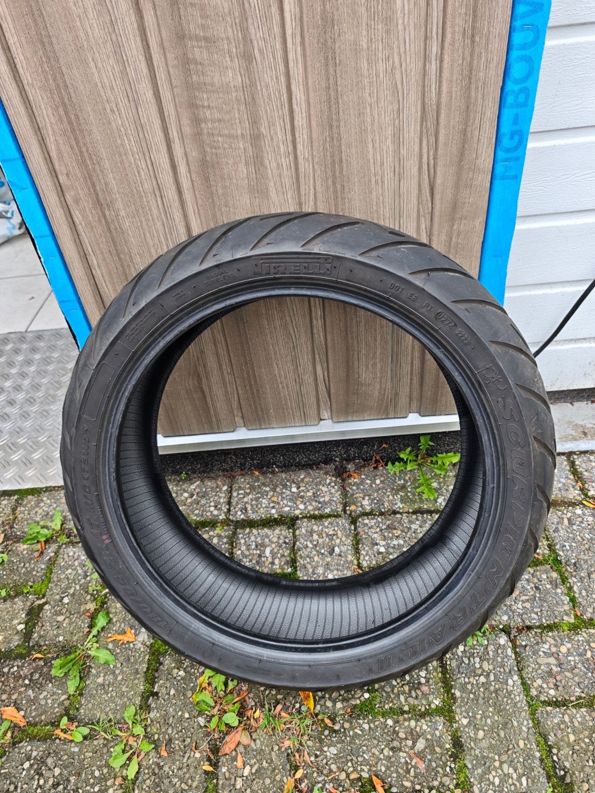 Pirelli Scorpion trail II motorband 180/55ZR17, Ophalen of Verzenden, Gebruikt