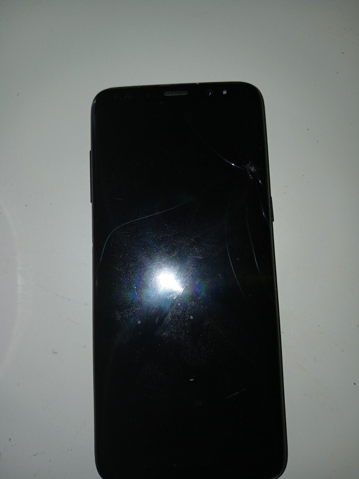 Samsung Galaxy S8 met barsten, nieuwe accu, Telecommunicatie, Ophalen, Gebruikt, Zwart, Touchscreen