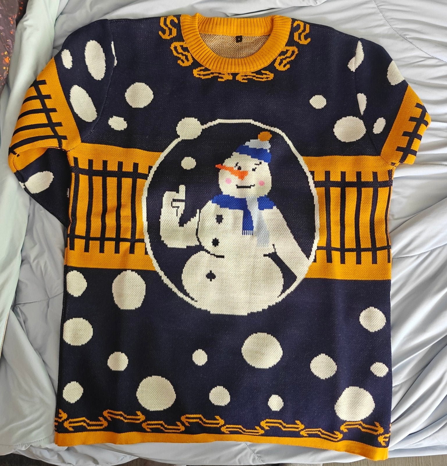 Nieuwe NS Kersttrui met Sneeuwpop - Maat S, Onbekend, Blauw, Nieuw, Ophalen of Verzenden