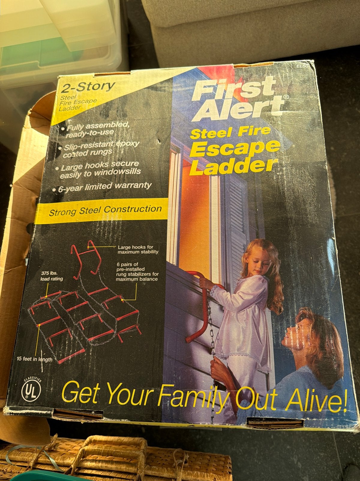 First Alert Stalen Brandladder - Nieuw in Doos, Doe-het-zelf en Verbouw, Ladders en Trappen, Ophalen, Nieuw, Ladder, Opvouwbaar of Inschuifbaar