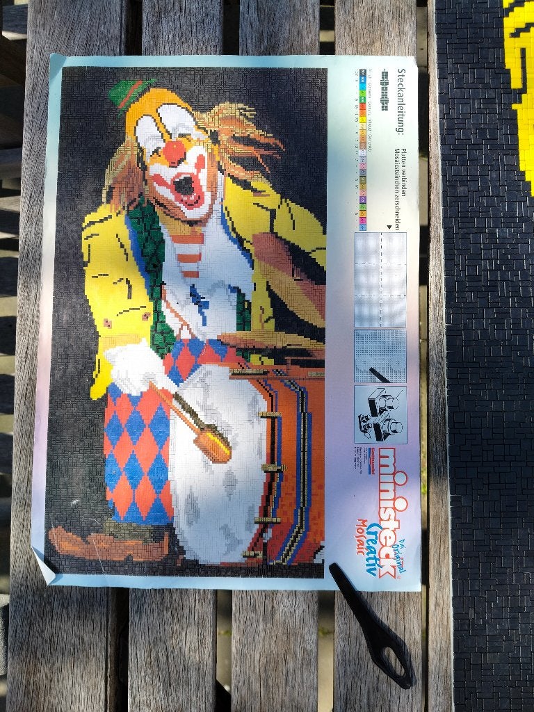 Stickit Clown met trommel – Ministeck, Ophalen of Verzenden, Gebruikt