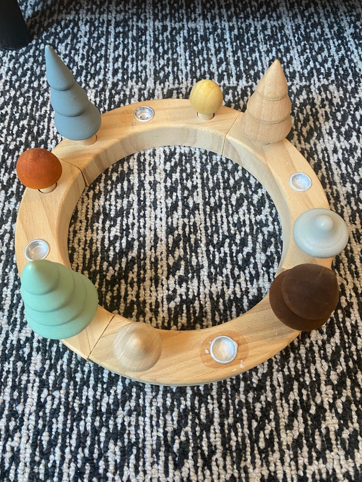 Dille & Kamille houten jaarring & stekers, Ophalen of Verzenden, Zo goed als nieuw