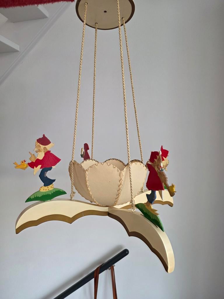 Unieke kabouter plafondlamp voor kinderkamer, Ophalen, Gebruikt, Stof, Sprookjesachtig, Speels, Kinderlijk