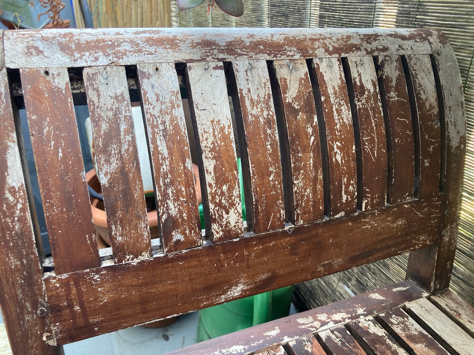 Houten tuinbank - opknapper, Ophalen, Gebruikt, Hout