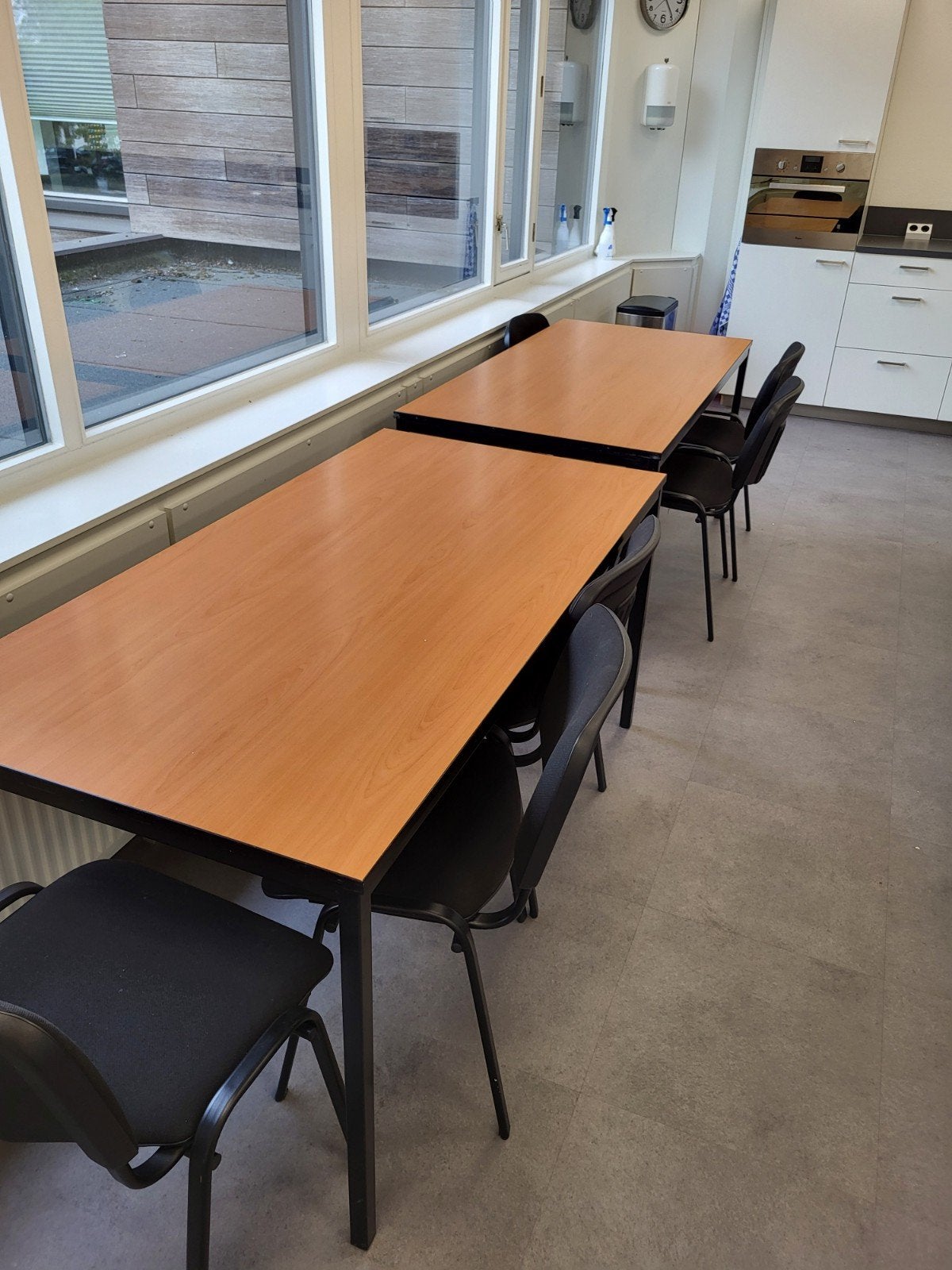 2x Kantine/werktafels 160x80 cm, Gebruikt, 50 tot 100 cm, 150 tot 200 cm, Vier personen