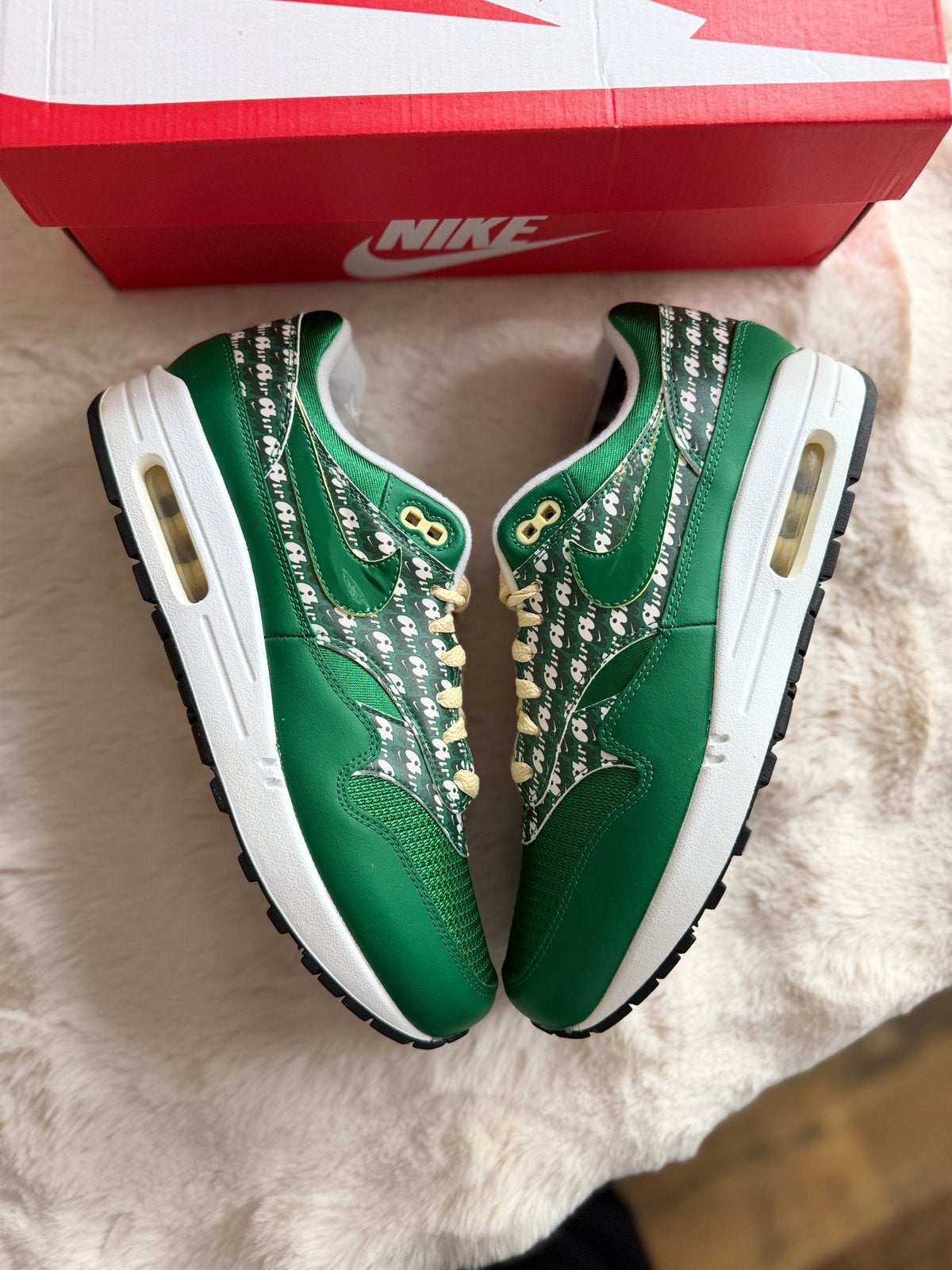 Nike Air Max 1 Blauw Wit groen EU 44 AirMax One, Overige kleuren, Nieuw, Ophalen of Verzenden, Sneakers of Gympen