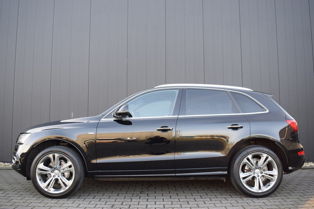 Audi Q5 2.0 TFSi 230pk Quattro Pro Line Plus Panoramadak | 2, Auto's, Audi, Gebruikt, 4 cilinders, Leder en Stof, Zwart