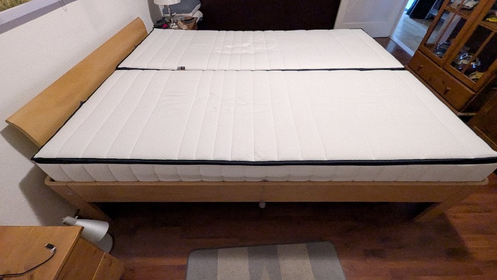 2x Auping TWO Medium Matrassen 80 x 200 cm Nog Bijna Nieuw!, Ophalen, Eenpersoons, Zo goed als nieuw, 80 cm