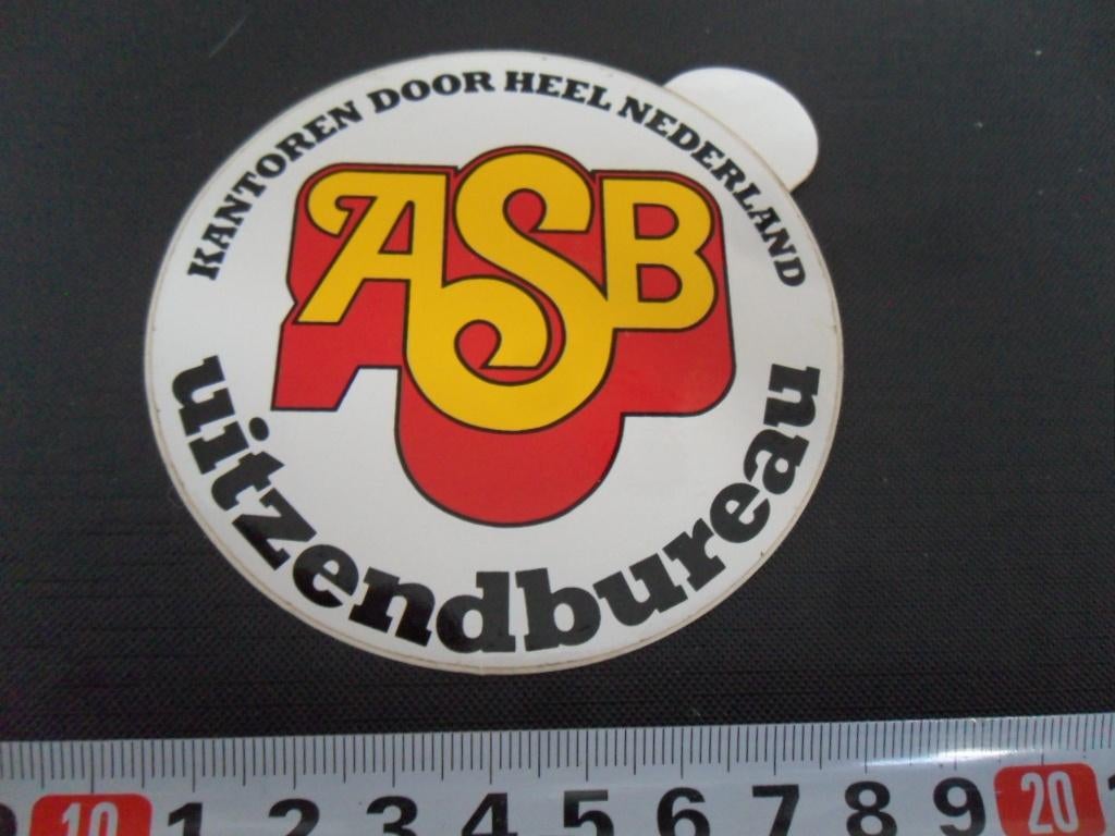 sticker ASB uitzendbureau kantoren door heel Nederland, Verzamelen, Stickers, Ophalen, Zo goed als nieuw