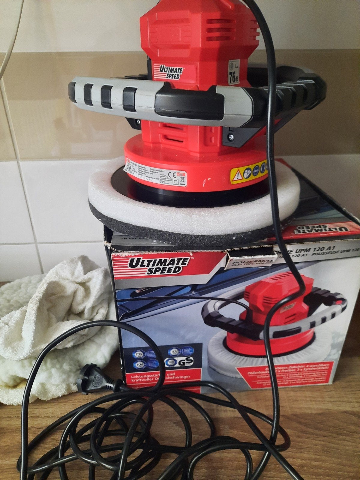Ultimate Speed Polijstmachine UPM 120 A1 met 3 doeken, Ophalen of Verzenden, Zo goed als nieuw, Minder dan 600 watt, Overige typen