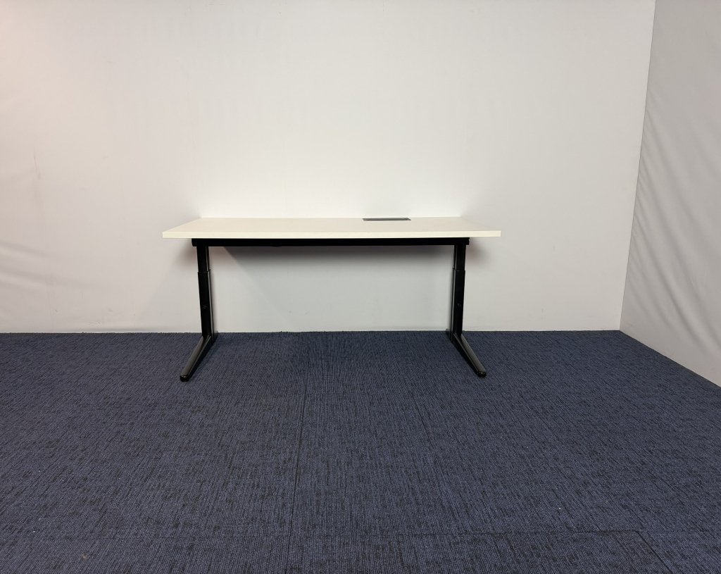 20 x Bureau Ahrens Essa, wit blad met fliptop, 160 x 80 cm.
