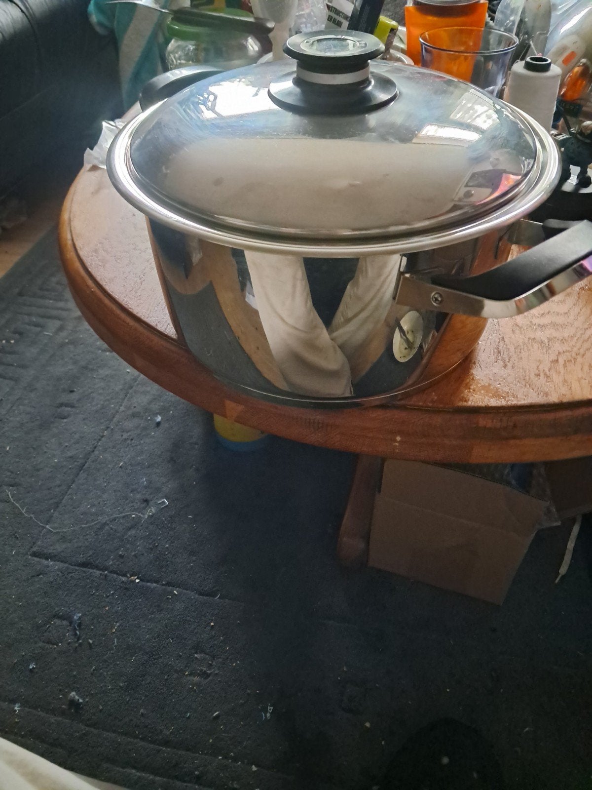AMC Pan 24 cm 5 liter - Gebruikt, Verzenden, Gebruikt, Rvs