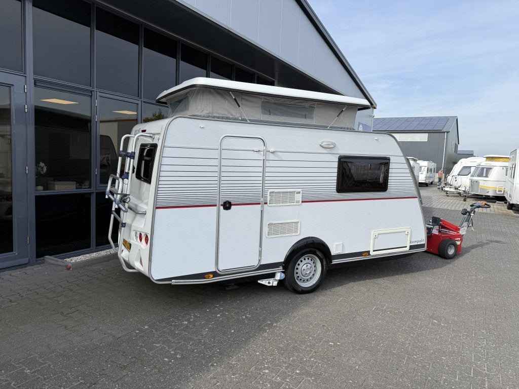 Kip Kompakt Travel 37 TCB langslaper 200cm + WC 790KG leeg, Caravans en Kamperen, Standaardzit, Kip, Tot en met 2, Bedrijf