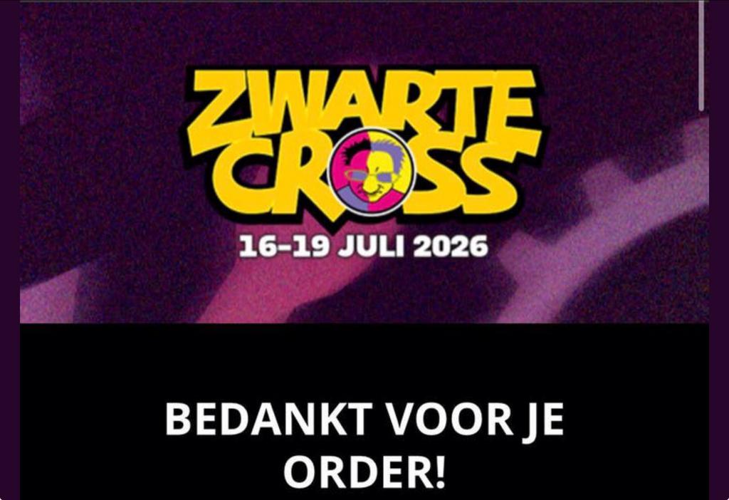 Zwarte Cross Zaterdag ticket, Eén persoon
