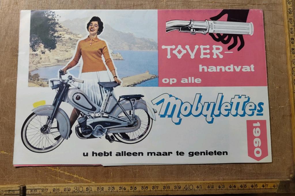 Folder Kaptein Mobylette 1960, Ophalen of Verzenden, Gebruikt
