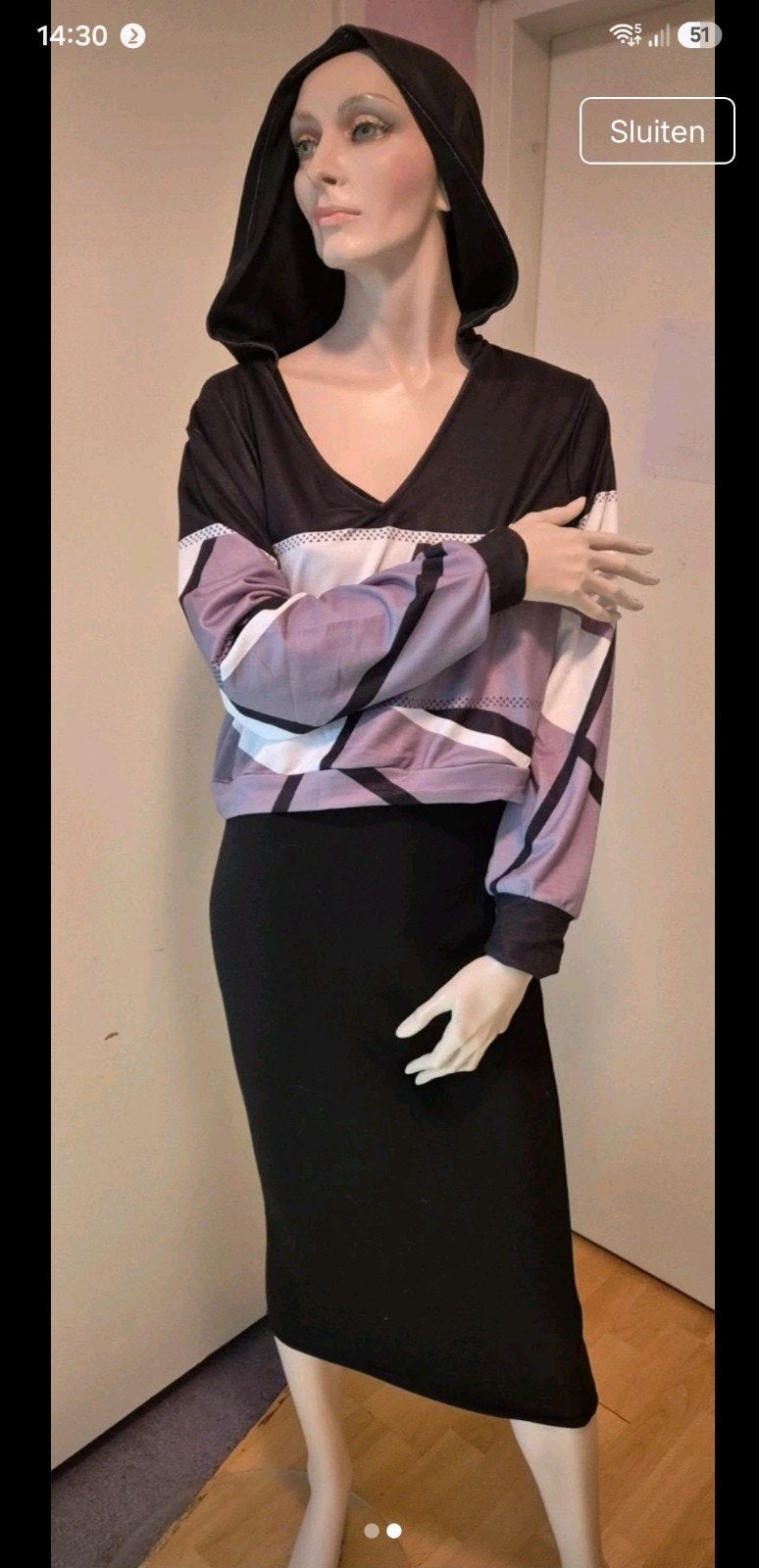 ChicMe mouwloze jurk met hoodie - Zwart, Maat S, Kleding | Dames, Zwart, Nieuw, Ophalen of Verzenden, Maat 36 (S)