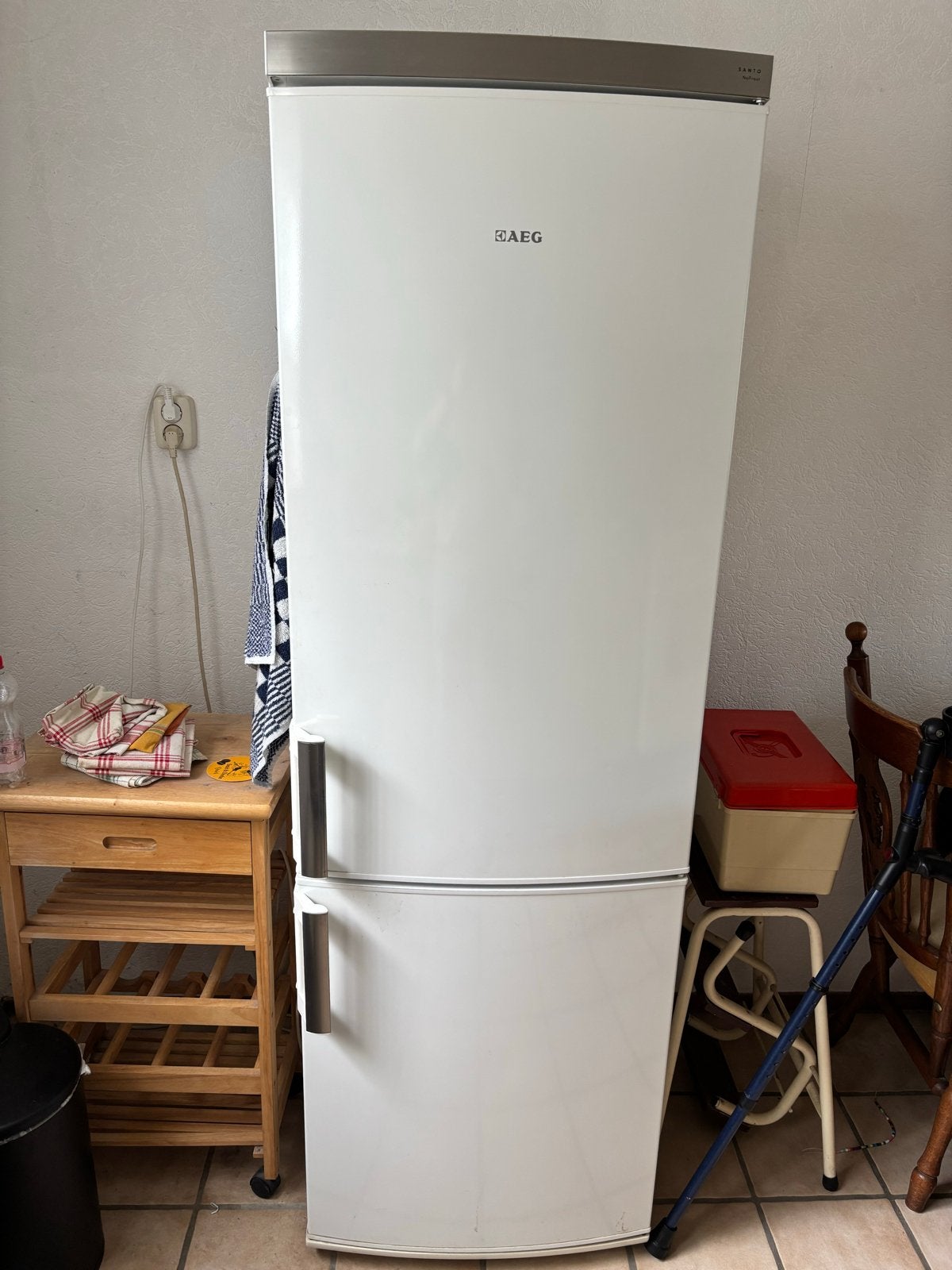 AEG Koel-/vriescombinatie S73400CNW1 - Ruim en Energiezuinig, Witgoed en Apparatuur, Ophalen, Gebruikt, 200 liter of meer, Met aparte vriezer