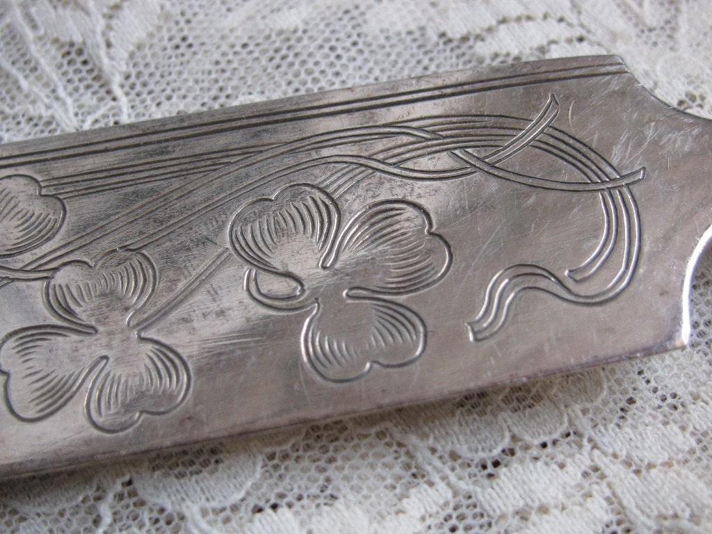Oud Jugendstil Serveermes / Mes - Krupp & Berndorf 25 cm, Antiek en Kunst, Verzenden