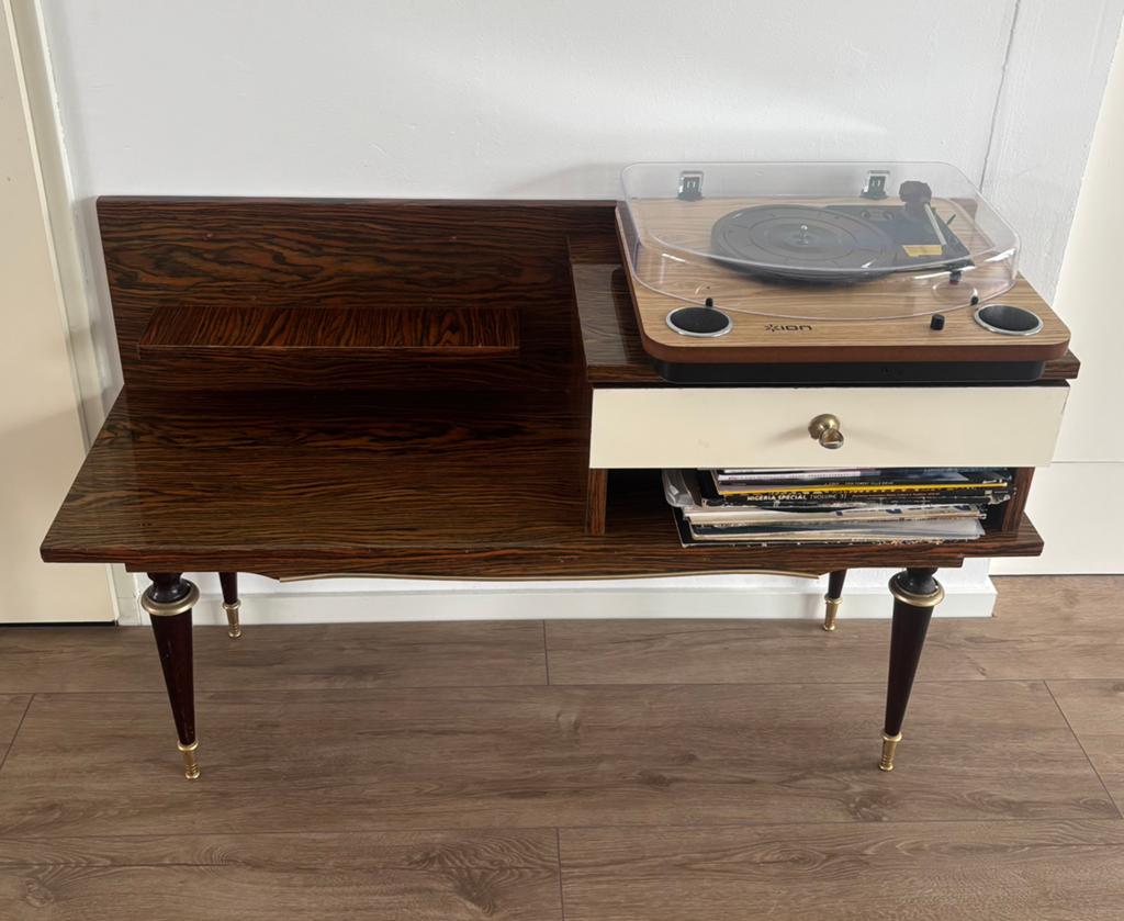 Vintage retro platenspeler / telefoonkastje – mid century, Antiek en Kunst, Antiek | Woonaccessoires, Ophalen