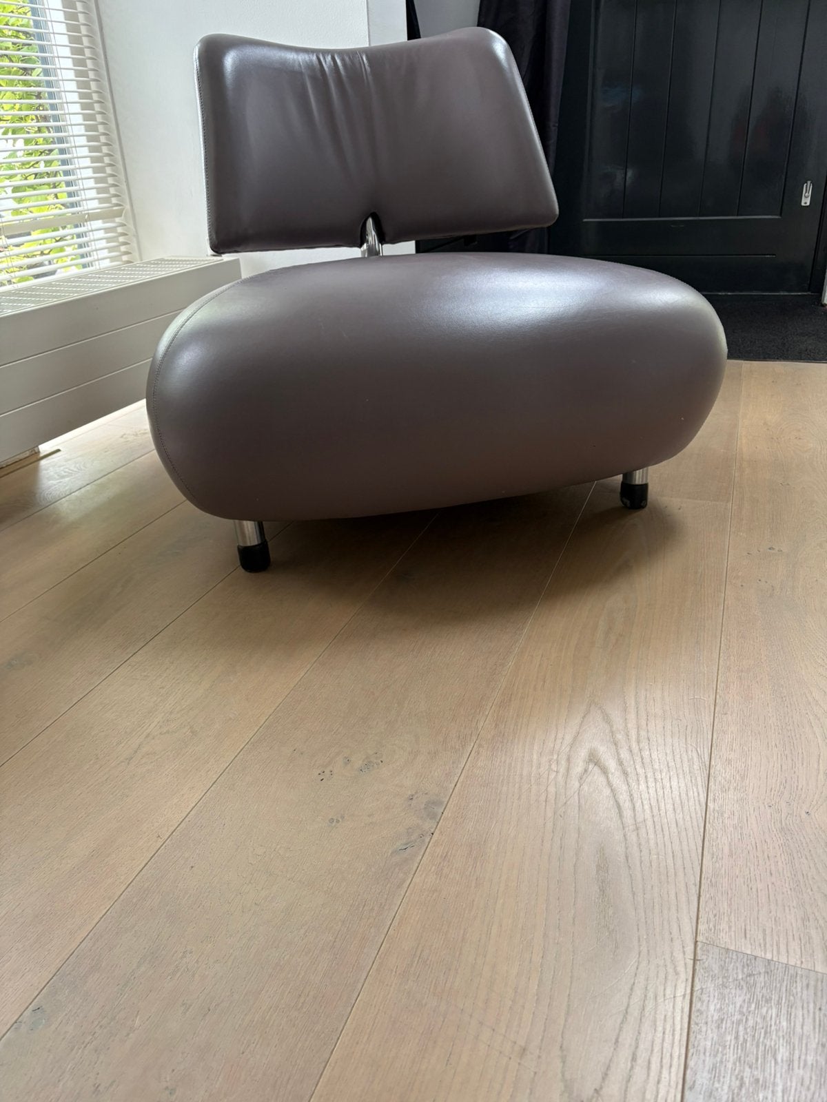 Leolux fauteuil Pallone Ma  in goede staat, Huis en Inrichting, Ophalen, 75 tot 100 cm, Leer
