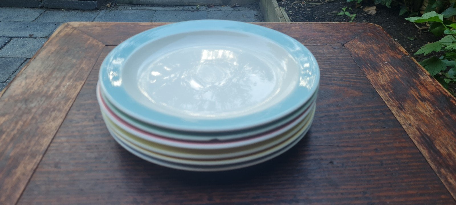 6 Petrus Regout Sfinx Maastricht pastel dessertbordjes, Antiek en Kunst, Ophalen of Verzenden