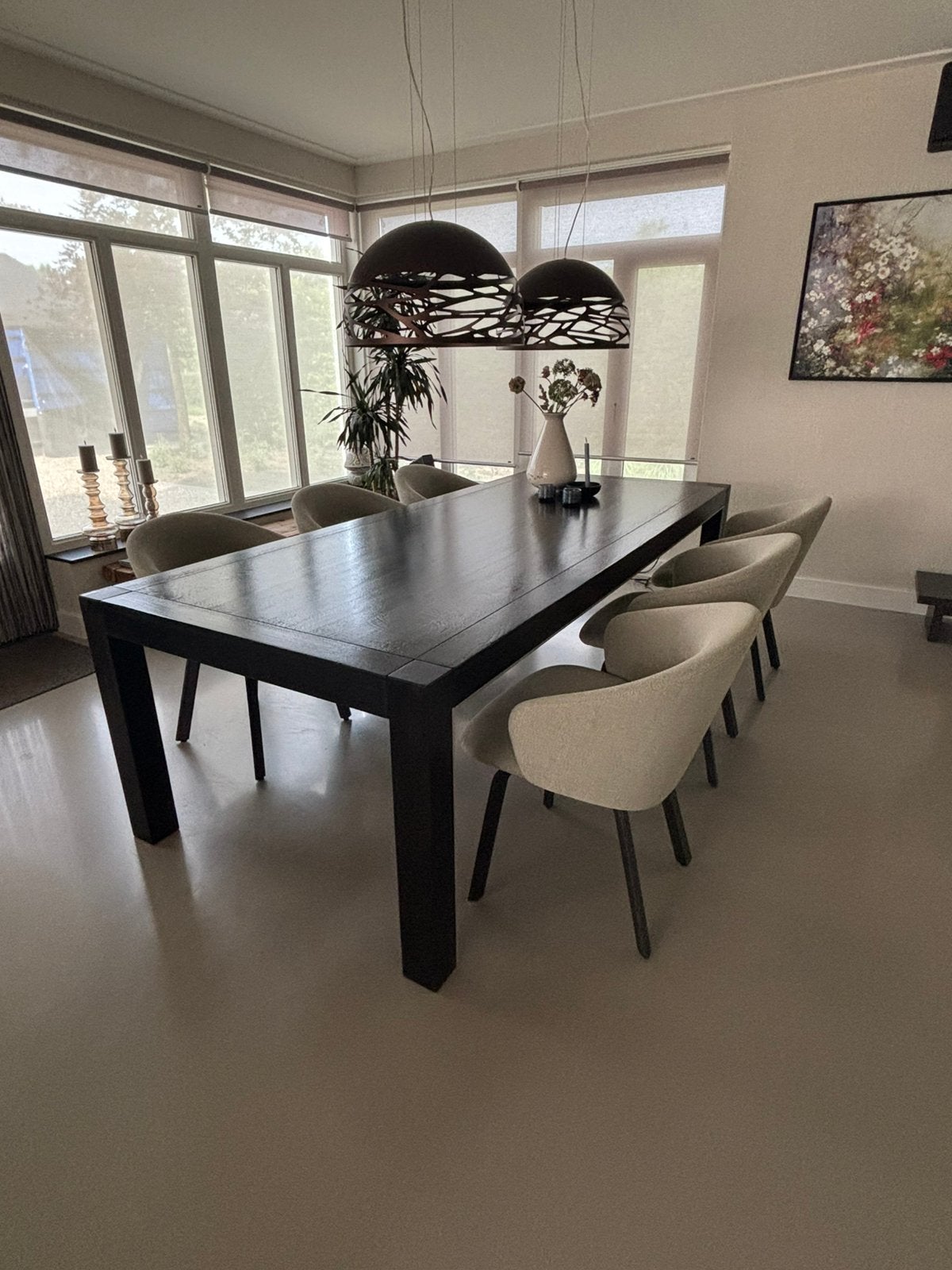 Gelderland Meubels Eiken eettafel 260x110cm Wengé zijdeglans, Ophalen, Gebruikt, 100 tot 150 cm, Eikenhout