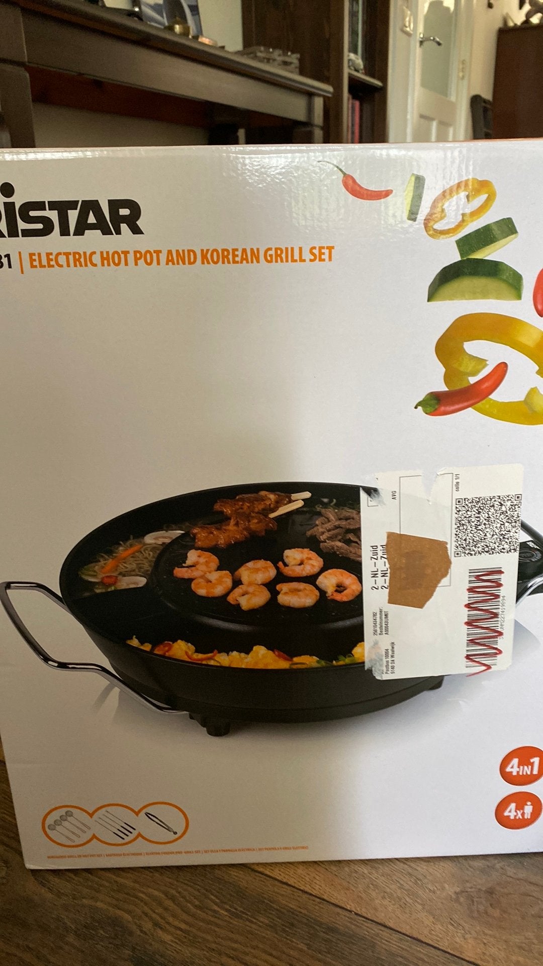 Tristar 4-in-1 Elektrische Hot Pot en Koreaanse Grill Set, Ophalen of Verzenden, Nieuw