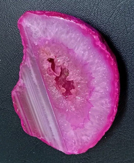 Roze Agaat Schijf Dikke Plak 1.6cm Gewicht 99gr., Ophalen of Verzenden, Nieuw