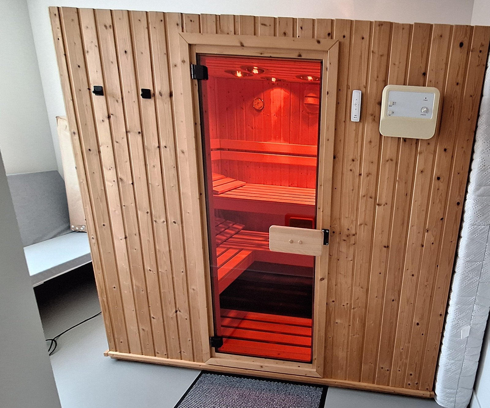 Complete Finse en infrarood combi Sauna 3 persoons of meer., Sport en Fitness, Ophalen, Zo goed als nieuw, Complete sauna