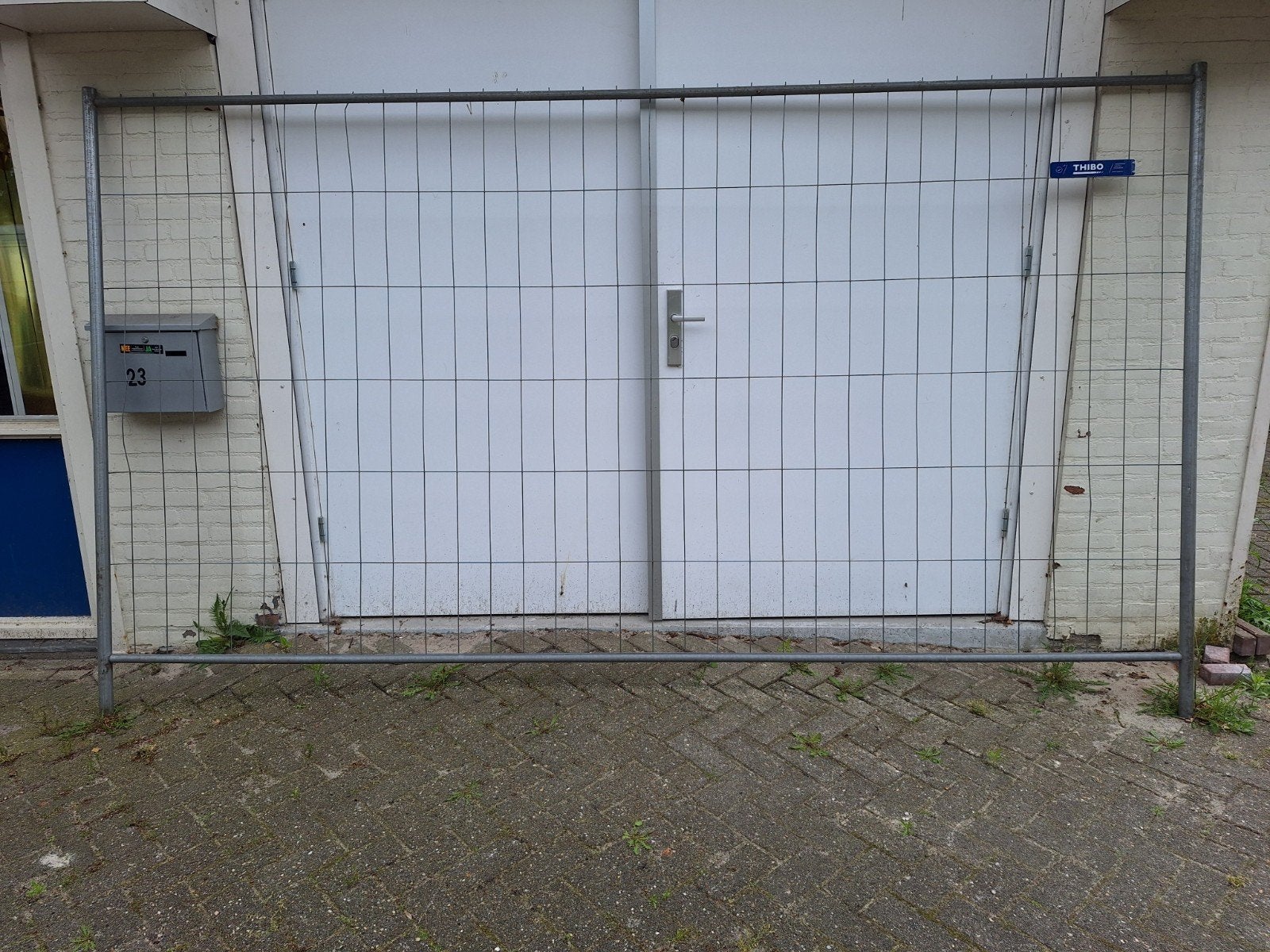 Moet weg!!! - 2 x Bouw hekwerk met 5 zware blokken., Doe-het-zelf en Verbouw, Steigers, Ophalen, Gebruikt, Thibo, Minder dan 2 meter