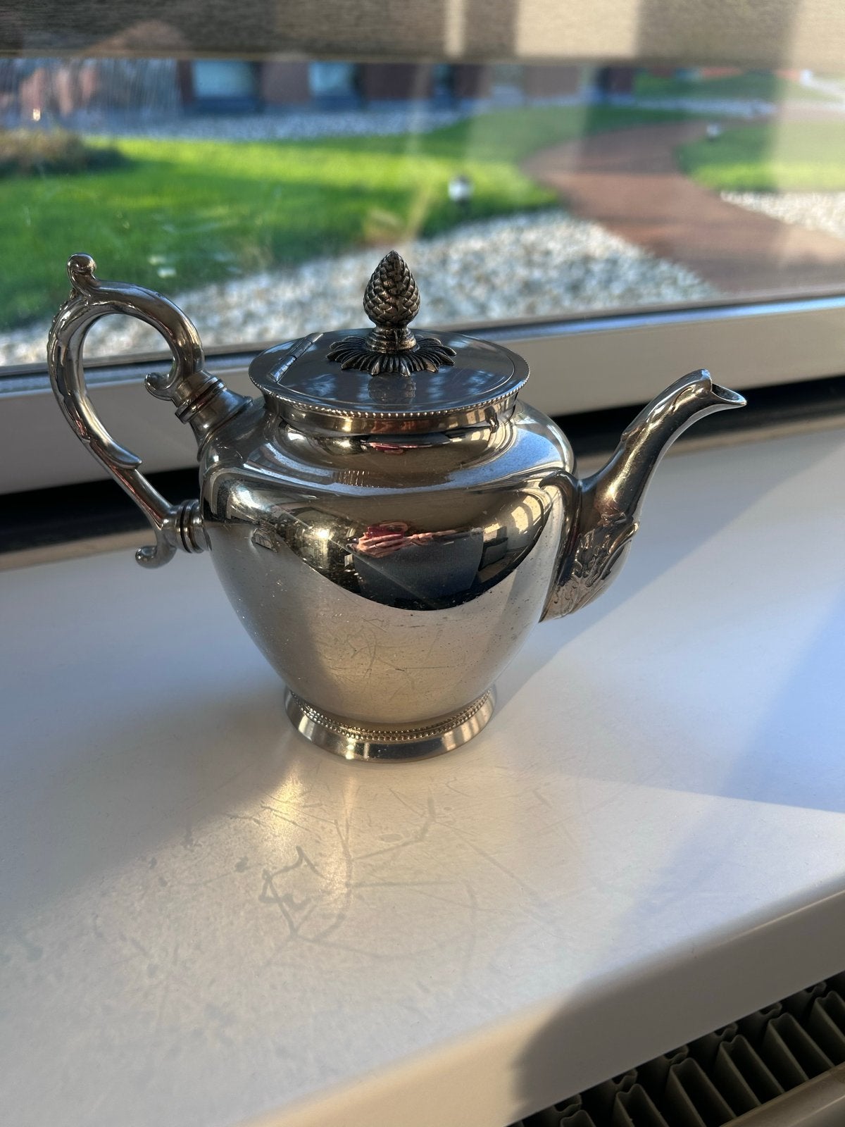 Verchroomde koffiepot, gemerkt G. Kurz, Ophalen of Verzenden, Zilver