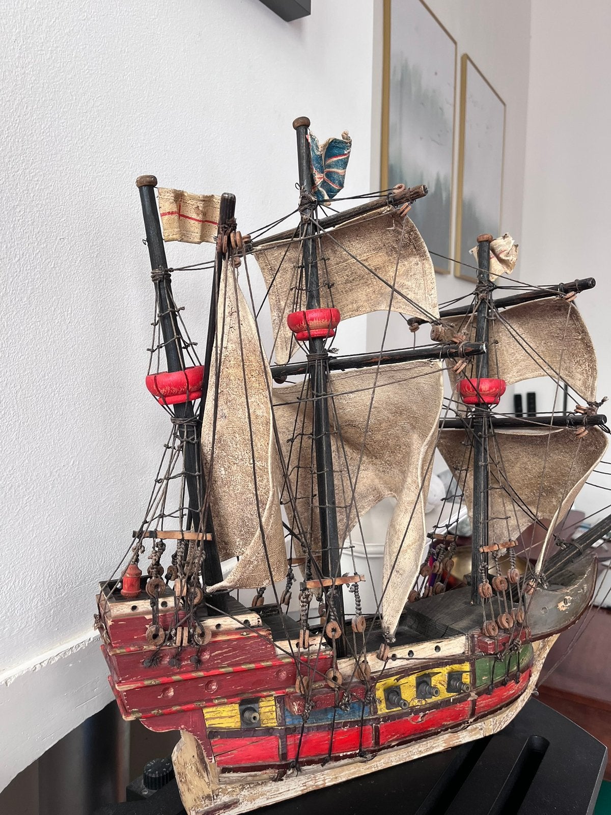 Driemaster modelboot, Ophalen, Gebruikt