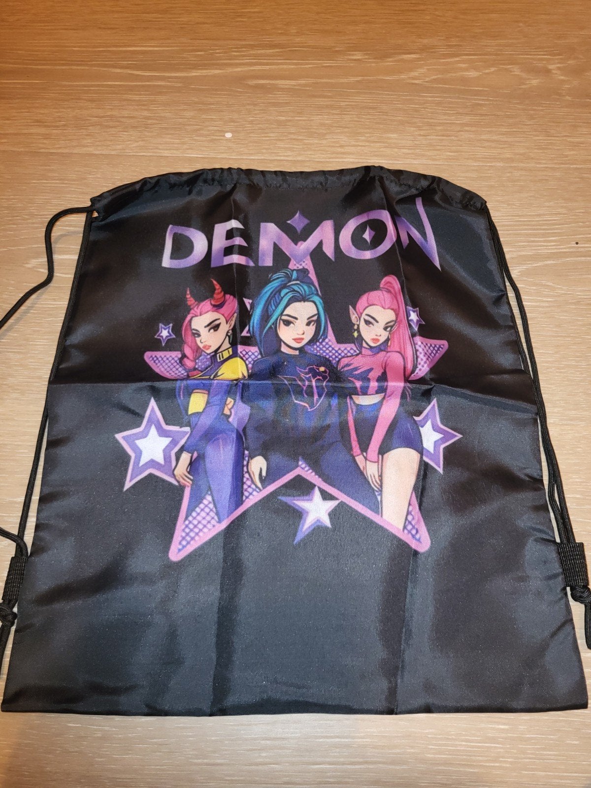 Zwarte gymtas met DEMON hunters, Kinderen en Baby's, Kindermode-accessoires, Ophalen of Verzenden, Nieuw