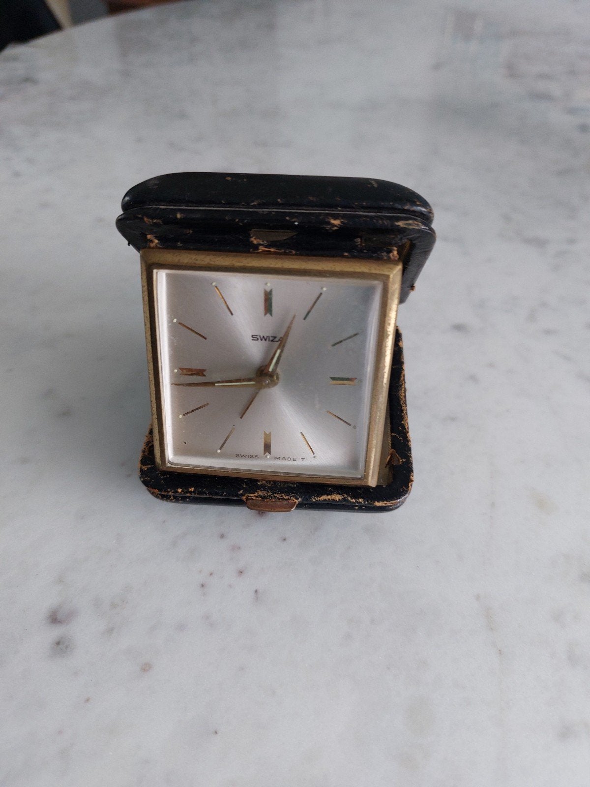 Vintage SWIZA Reiswekker - Zwitsers Gemaakt, Antiek en Kunst, Antiek | Klokken, Ophalen